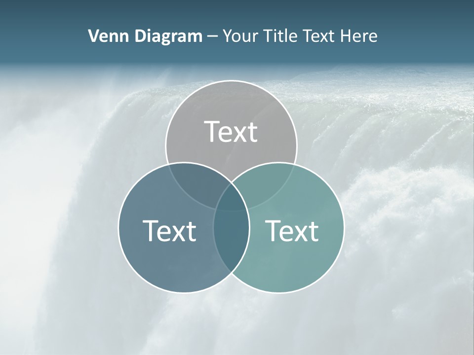 Close-Up Of Niagara Falls PowerPoint Template