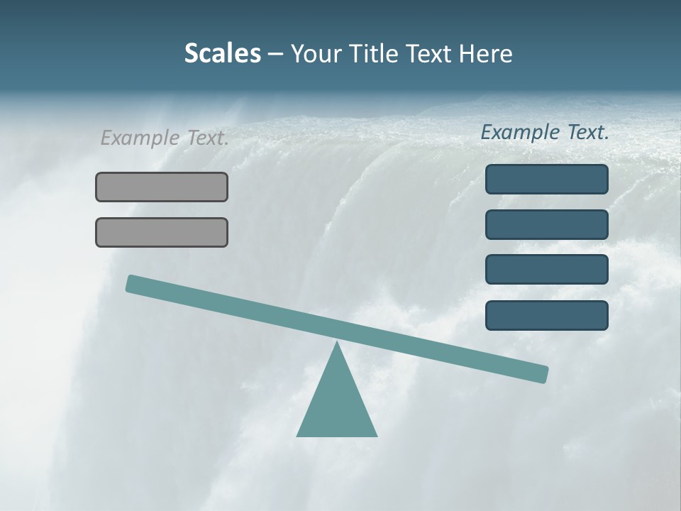 Close-Up Of Niagara Falls PowerPoint Template