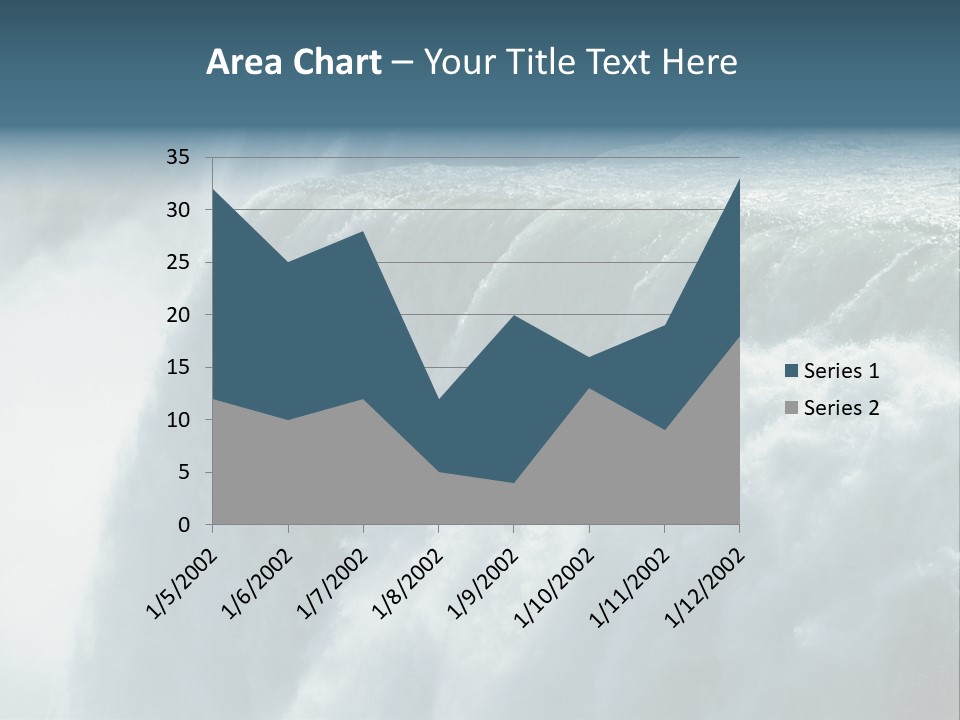 Close-Up Of Niagara Falls PowerPoint Template