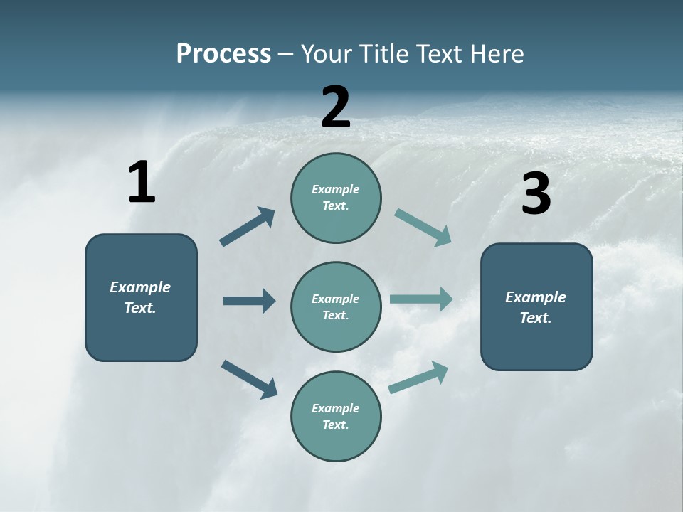 Close-Up Of Niagara Falls PowerPoint Template