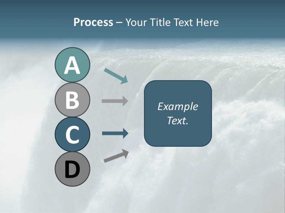 Close-Up Of Niagara Falls PowerPoint Template