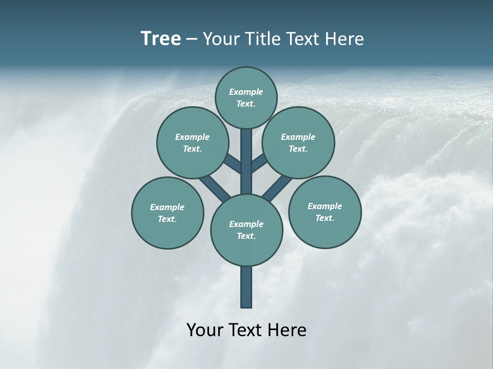 Close-Up Of Niagara Falls PowerPoint Template