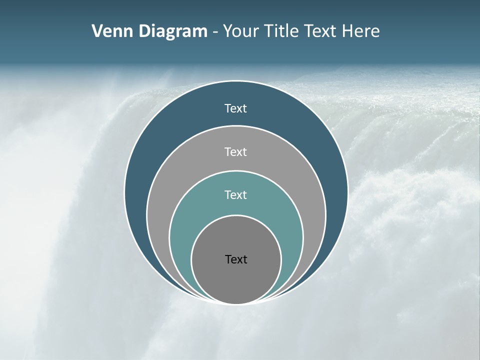 Close-Up Of Niagara Falls PowerPoint Template