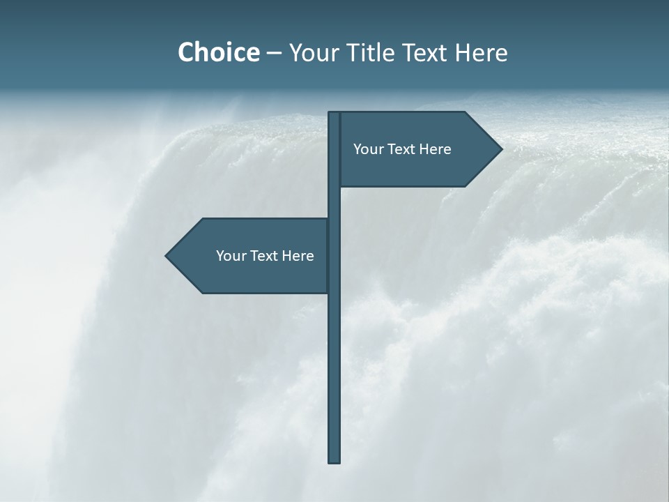 Close-Up Of Niagara Falls PowerPoint Template