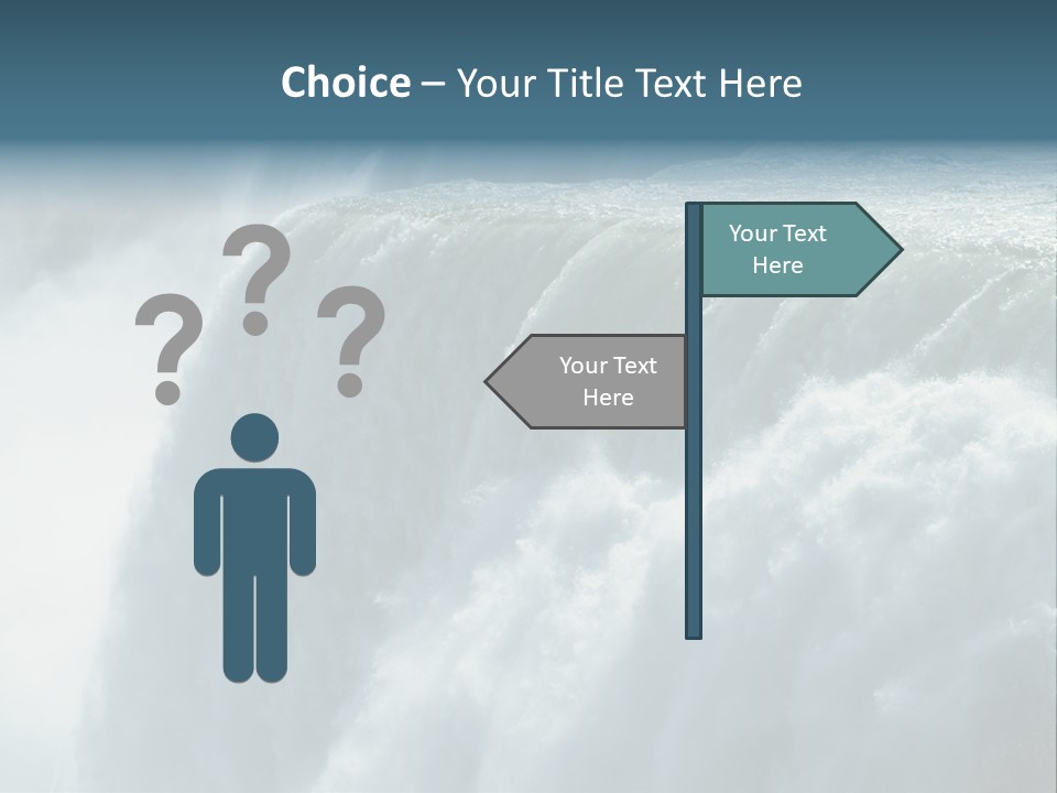 Close-Up Of Niagara Falls PowerPoint Template