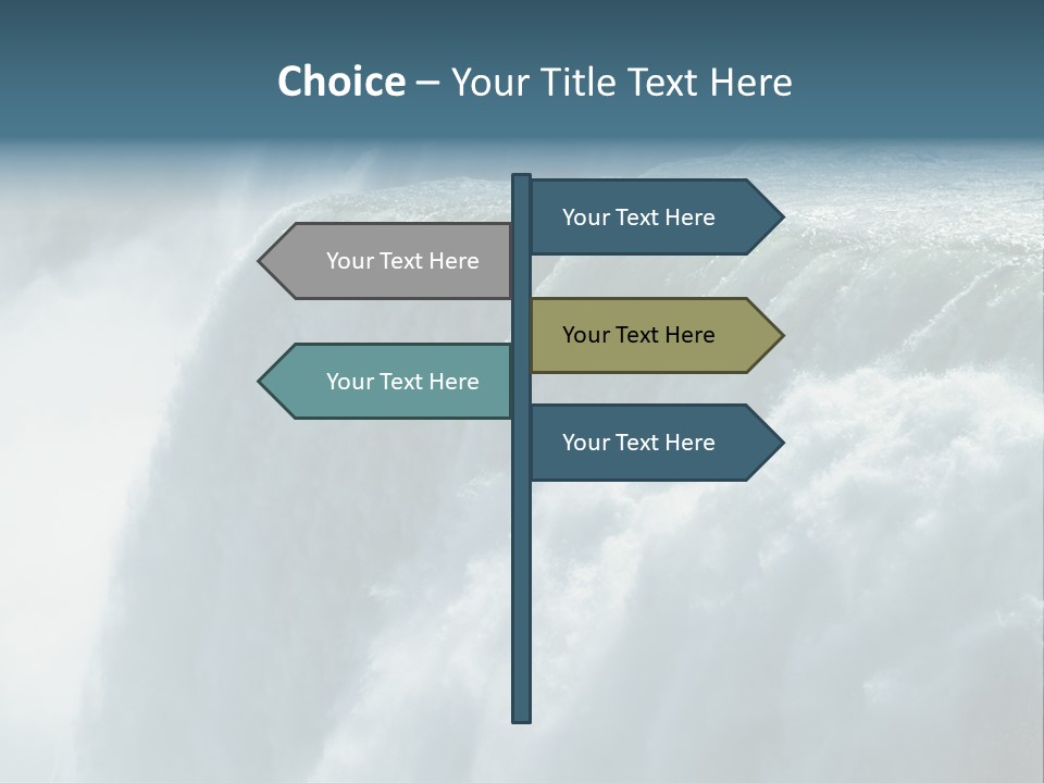 Close-Up Of Niagara Falls PowerPoint Template