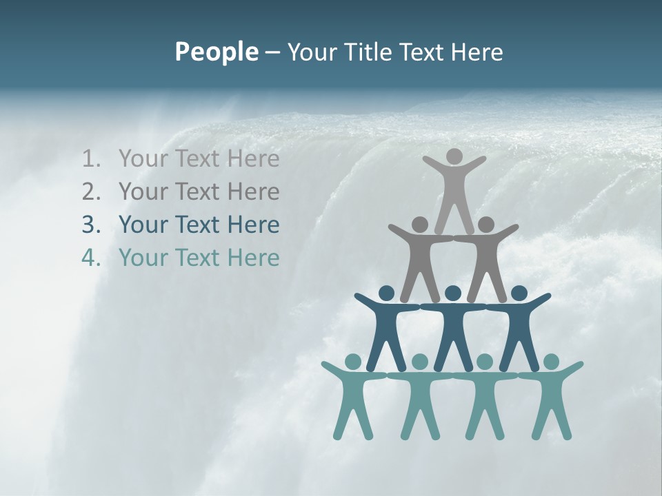 Close-Up Of Niagara Falls PowerPoint Template