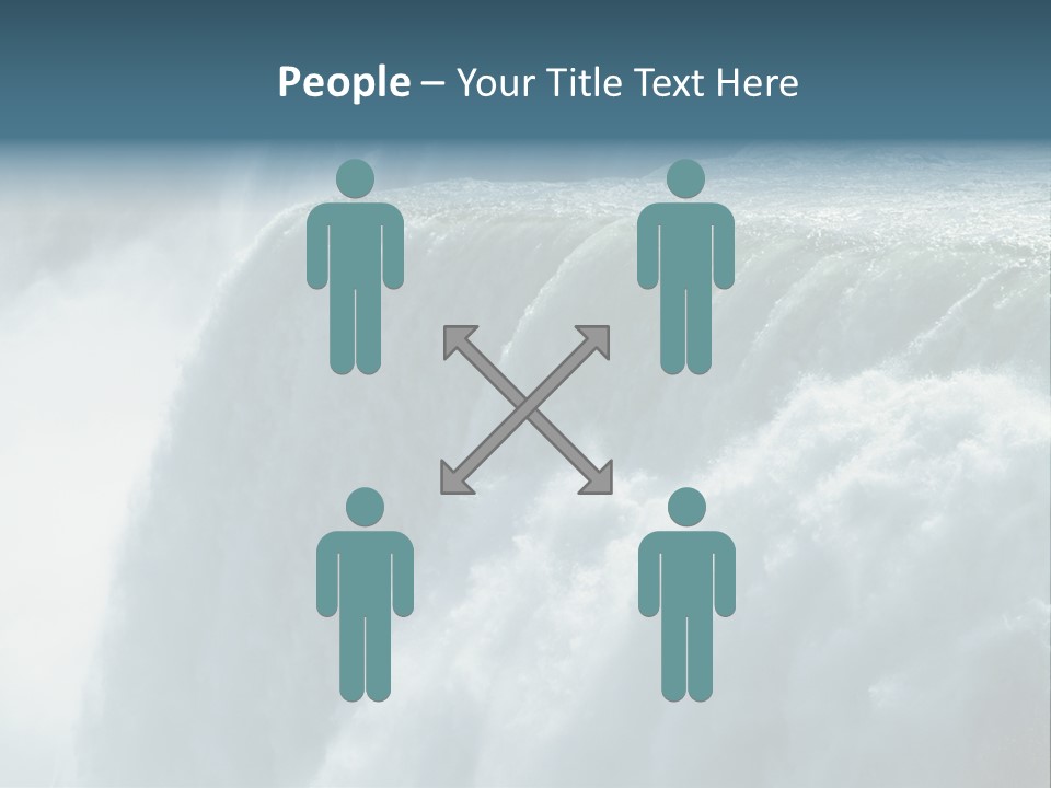 Close-Up Of Niagara Falls PowerPoint Template