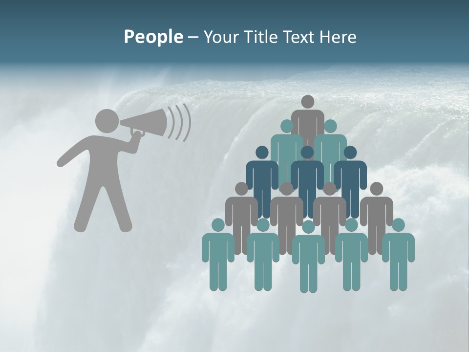 Close-Up Of Niagara Falls PowerPoint Template