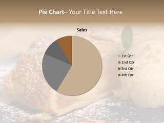 Freshly Baked Apple Strudel With Vanilla Ice Cream PowerPoint Template