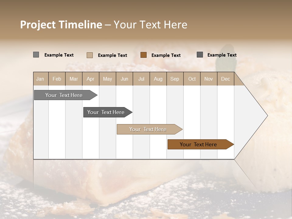 Freshly Baked Apple Strudel With Vanilla Ice Cream PowerPoint Template