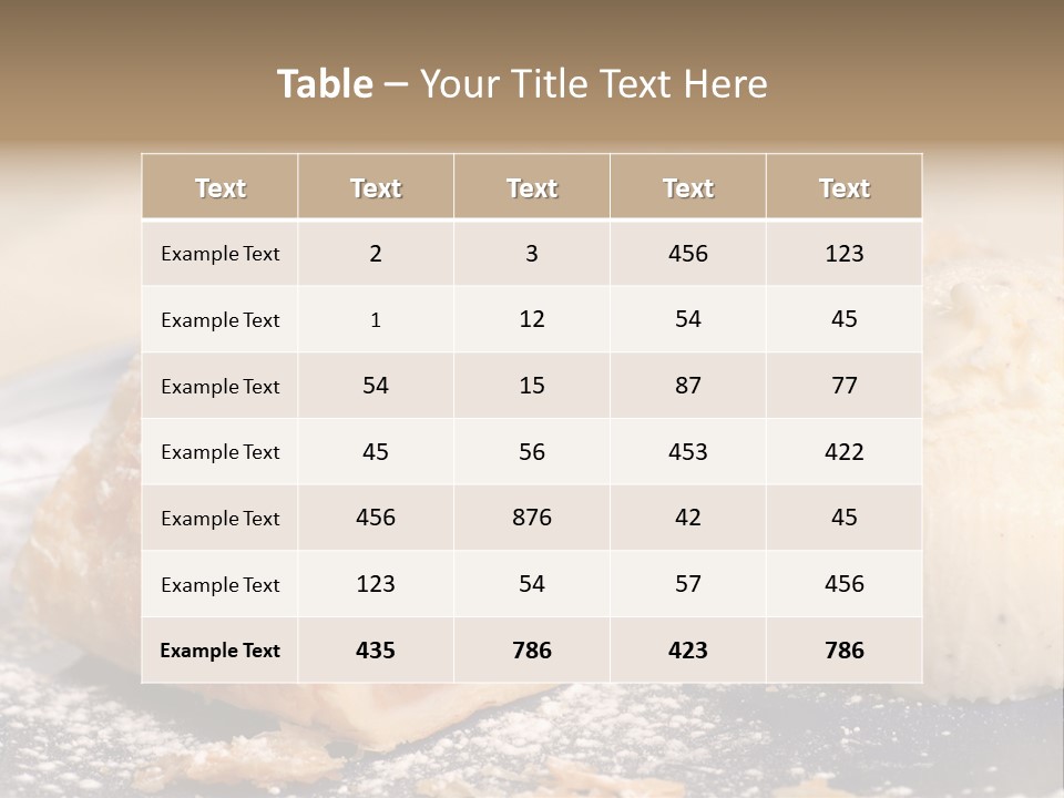Freshly Baked Apple Strudel With Vanilla Ice Cream PowerPoint Template