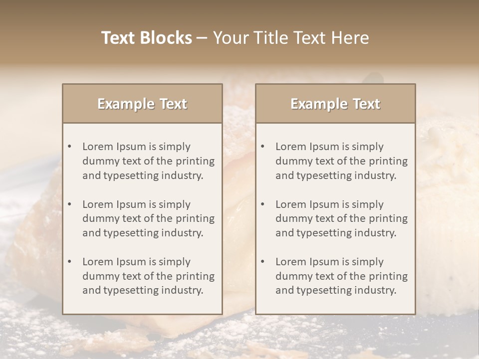 Freshly Baked Apple Strudel With Vanilla Ice Cream PowerPoint Template