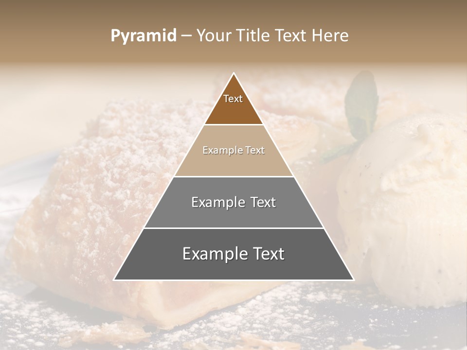 Freshly Baked Apple Strudel With Vanilla Ice Cream PowerPoint Template