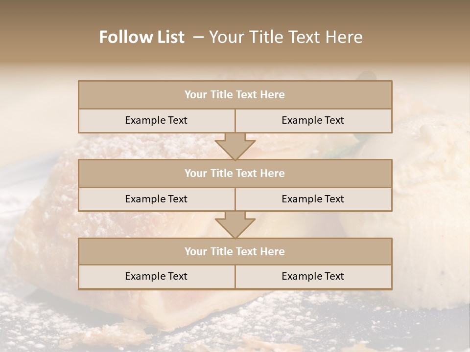 Freshly Baked Apple Strudel With Vanilla Ice Cream PowerPoint Template
