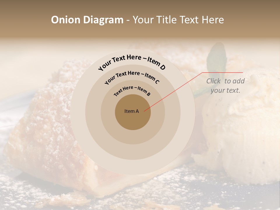 Freshly Baked Apple Strudel With Vanilla Ice Cream PowerPoint Template
