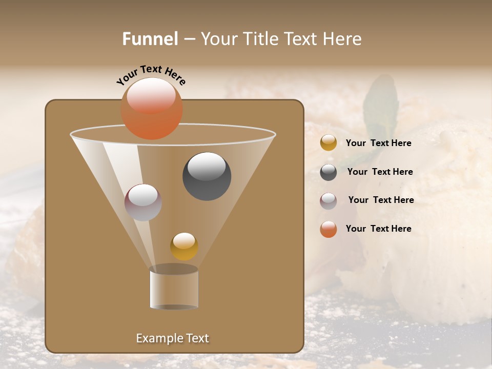 Freshly Baked Apple Strudel With Vanilla Ice Cream PowerPoint Template