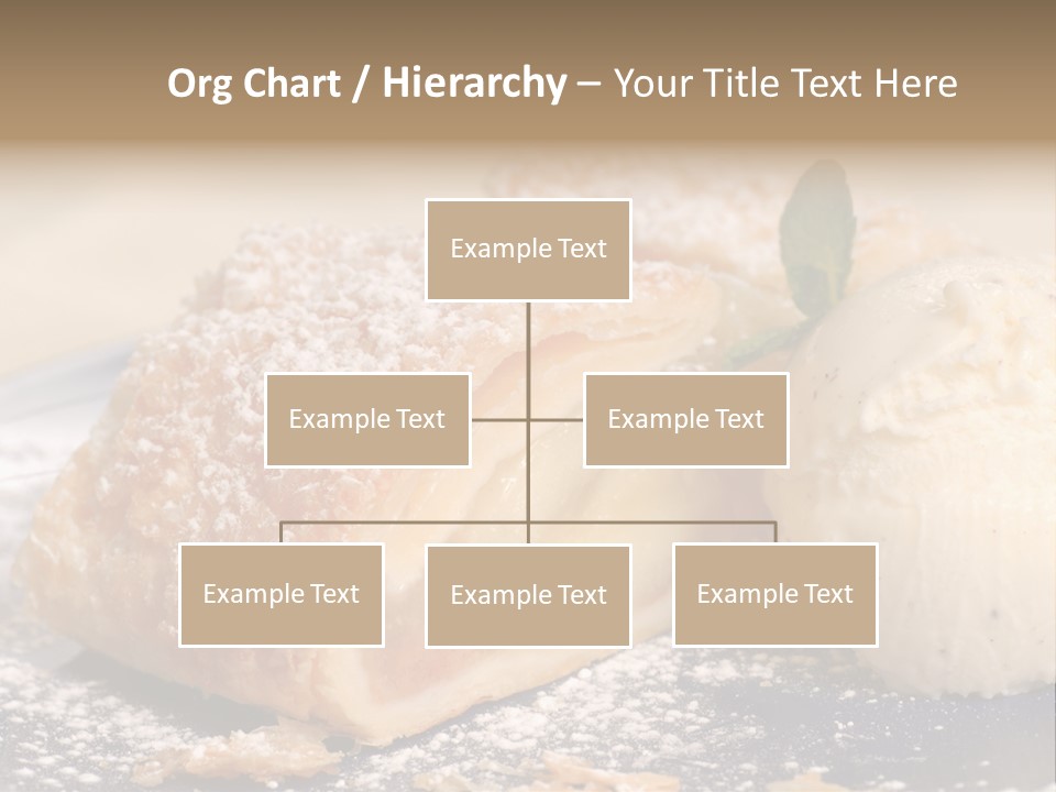 Freshly Baked Apple Strudel With Vanilla Ice Cream PowerPoint Template