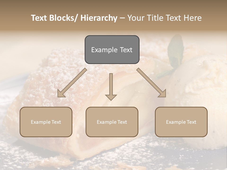Freshly Baked Apple Strudel With Vanilla Ice Cream PowerPoint Template