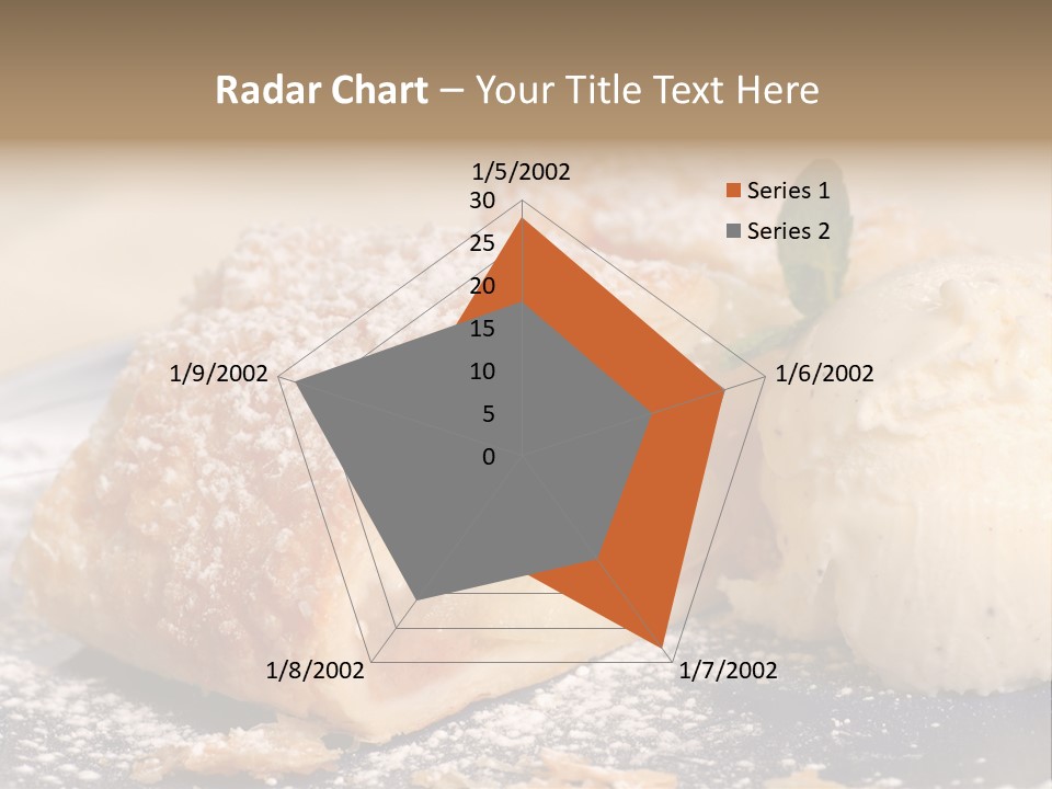 Freshly Baked Apple Strudel With Vanilla Ice Cream PowerPoint Template