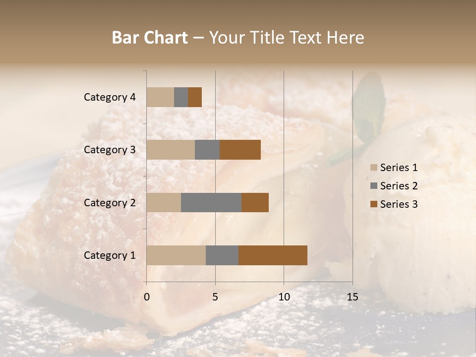 Freshly Baked Apple Strudel With Vanilla Ice Cream PowerPoint Template