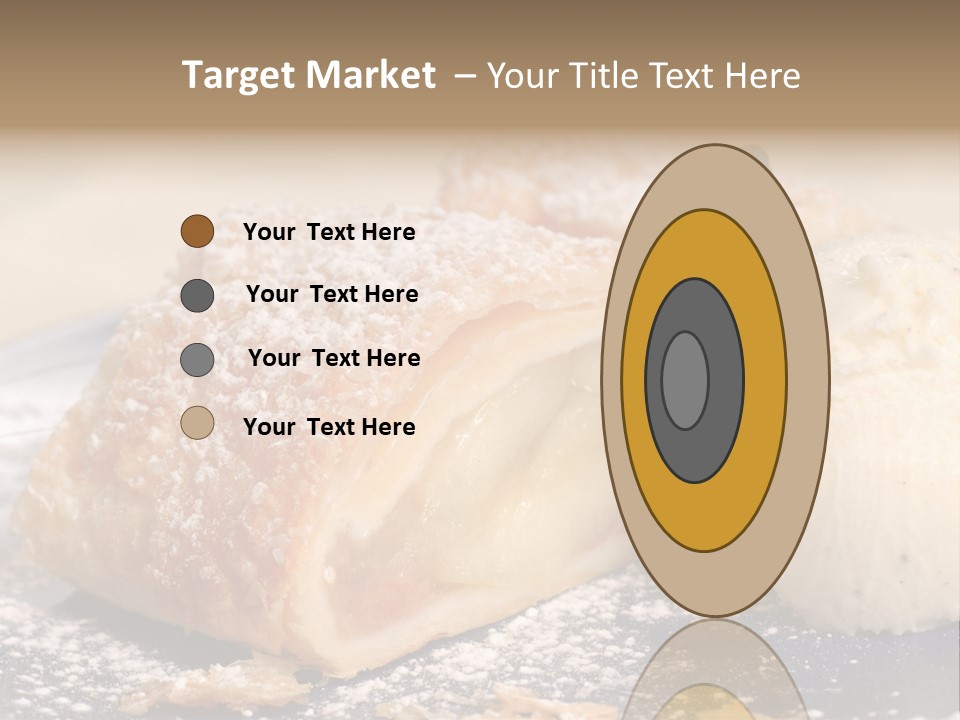 Freshly Baked Apple Strudel With Vanilla Ice Cream PowerPoint Template