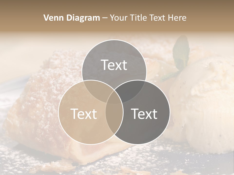 Freshly Baked Apple Strudel With Vanilla Ice Cream PowerPoint Template