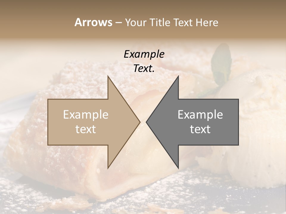 Freshly Baked Apple Strudel With Vanilla Ice Cream PowerPoint Template