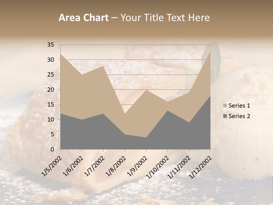 Freshly Baked Apple Strudel With Vanilla Ice Cream PowerPoint Template