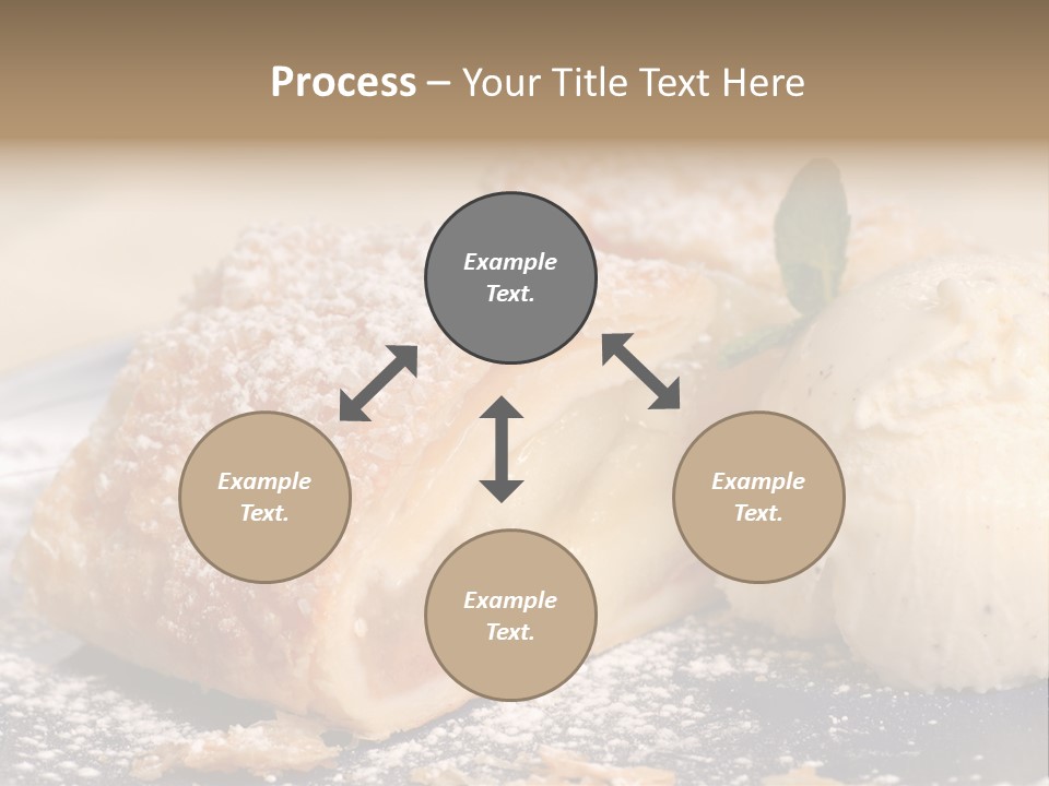 Freshly Baked Apple Strudel With Vanilla Ice Cream PowerPoint Template