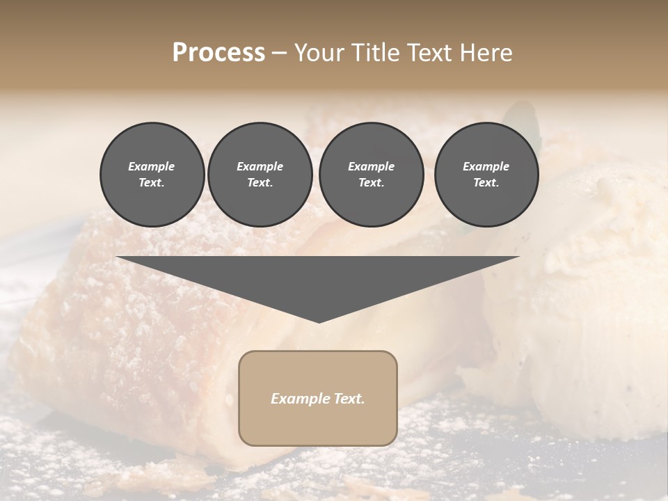 Freshly Baked Apple Strudel With Vanilla Ice Cream PowerPoint Template
