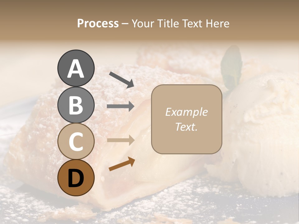 Freshly Baked Apple Strudel With Vanilla Ice Cream PowerPoint Template