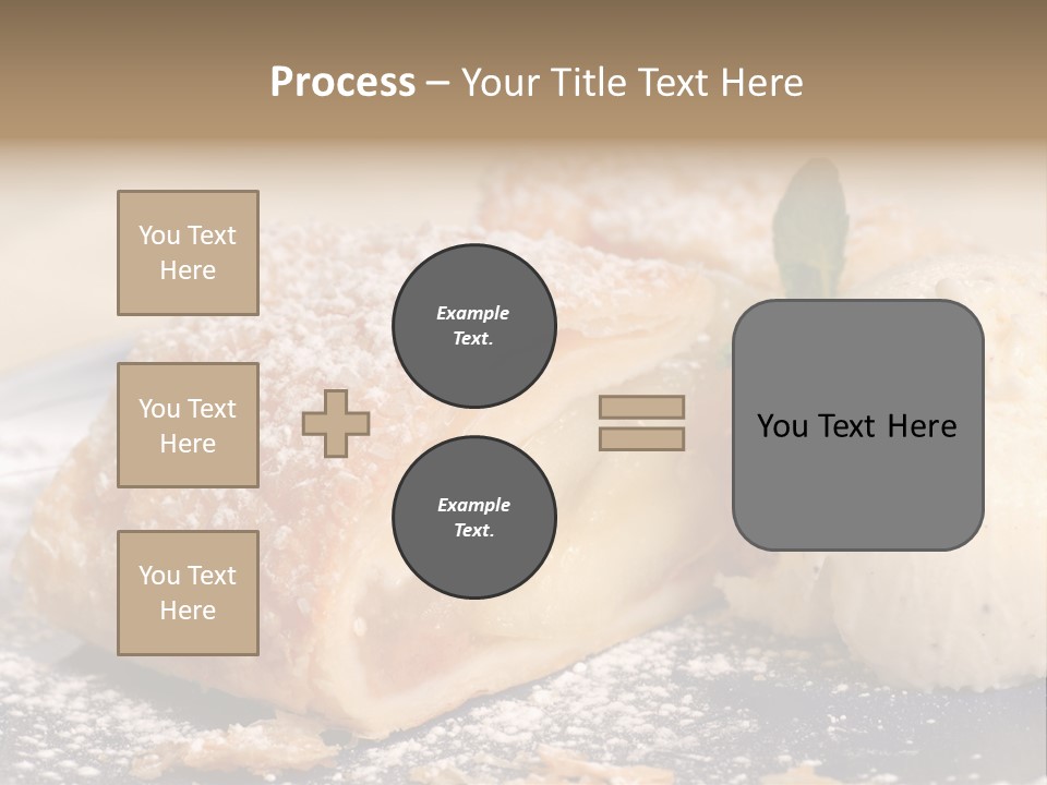 Freshly Baked Apple Strudel With Vanilla Ice Cream PowerPoint Template