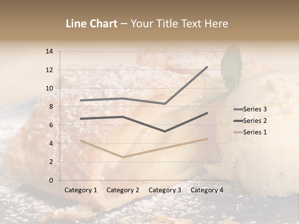 Freshly Baked Apple Strudel With Vanilla Ice Cream PowerPoint Template