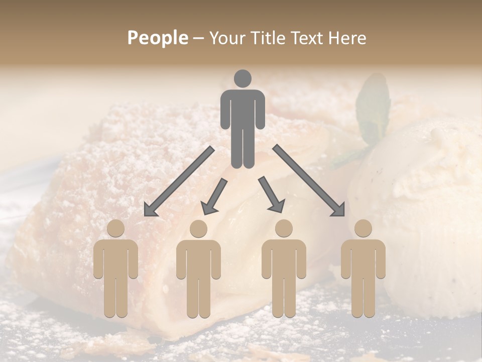 Freshly Baked Apple Strudel With Vanilla Ice Cream PowerPoint Template
