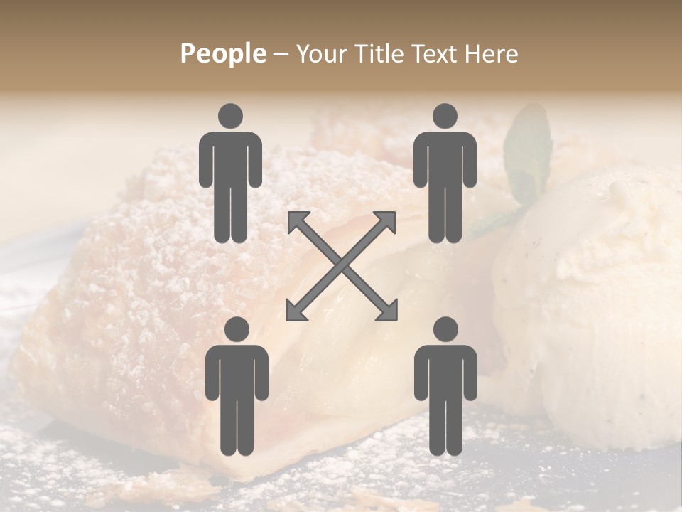 Freshly Baked Apple Strudel With Vanilla Ice Cream PowerPoint Template