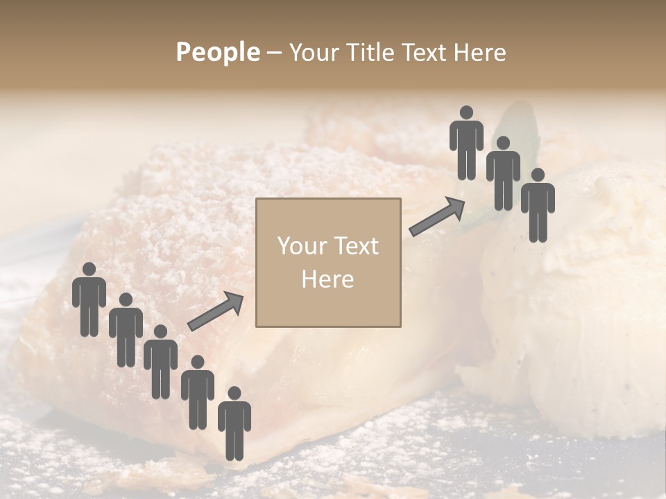 Freshly Baked Apple Strudel With Vanilla Ice Cream PowerPoint Template