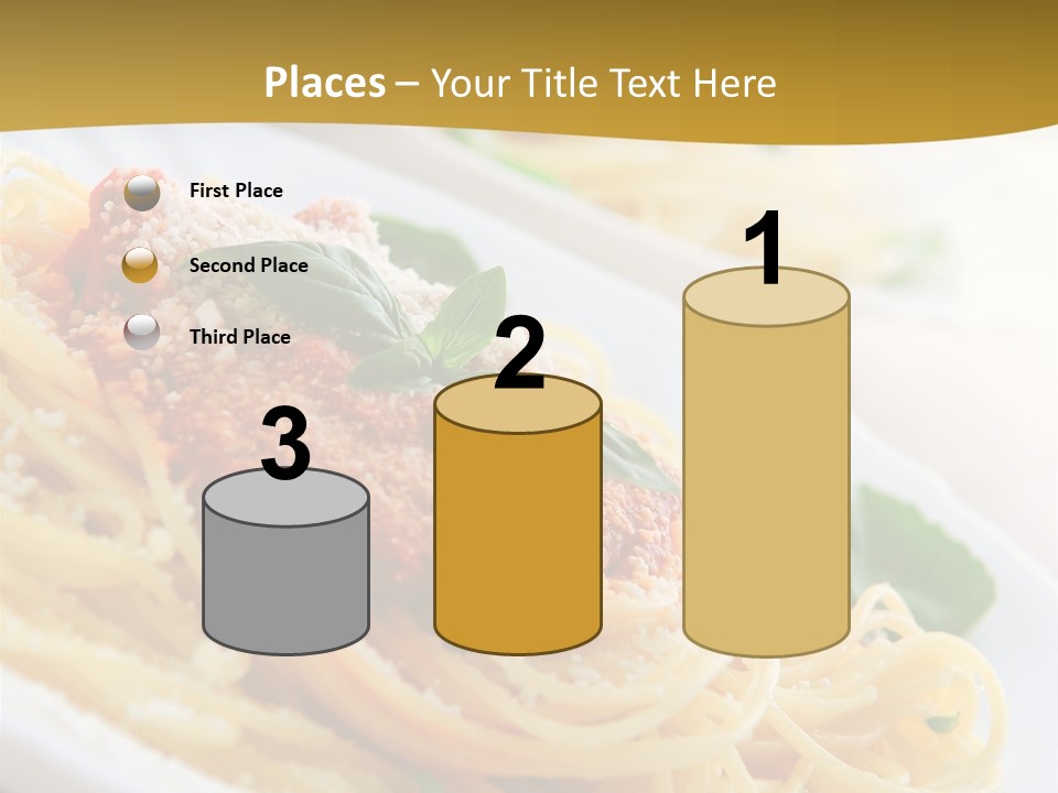 Pasta With Tomato Sauce Basil And Grated Parmesan PowerPoint Template