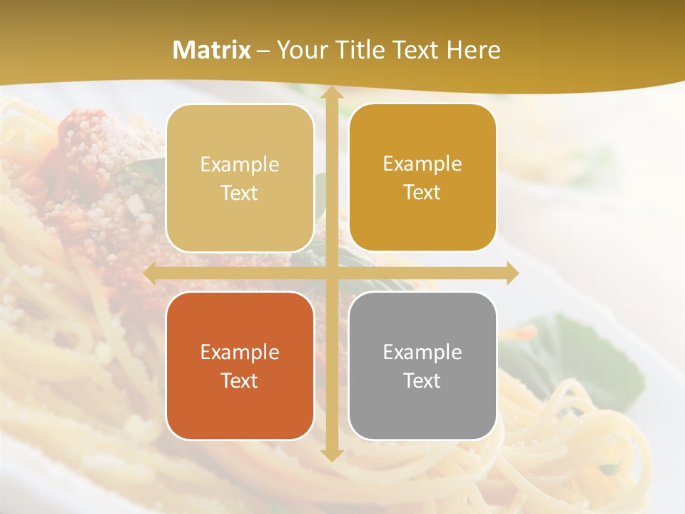 Pasta With Tomato Sauce Basil And Grated Parmesan PowerPoint Template