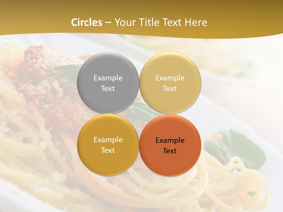 Pasta With Tomato Sauce Basil And Grated Parmesan PowerPoint Template