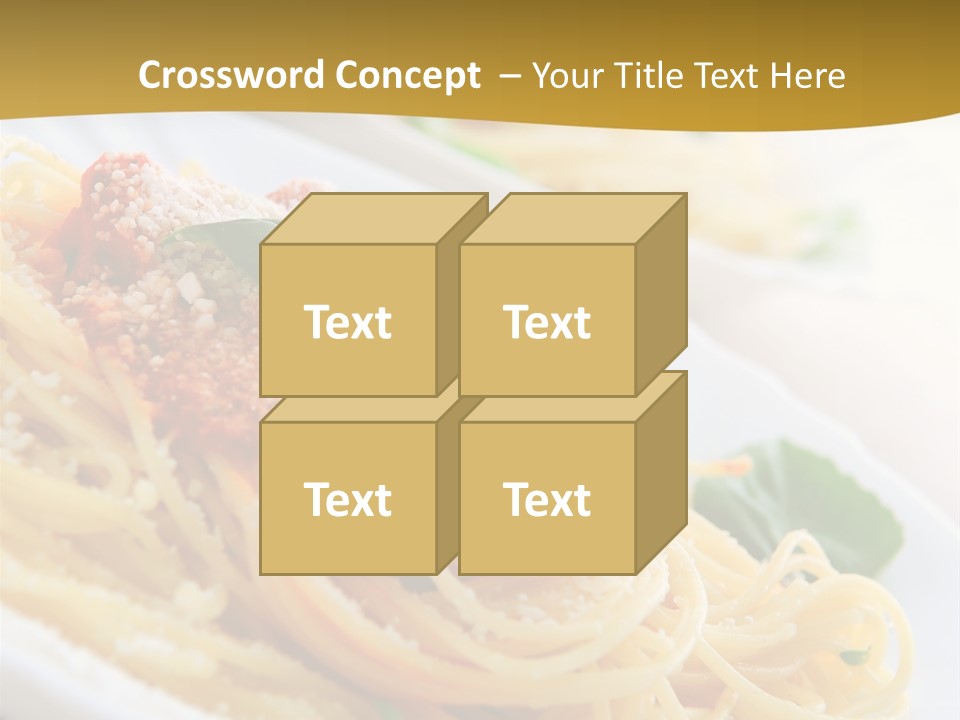 Pasta With Tomato Sauce Basil And Grated Parmesan PowerPoint Template