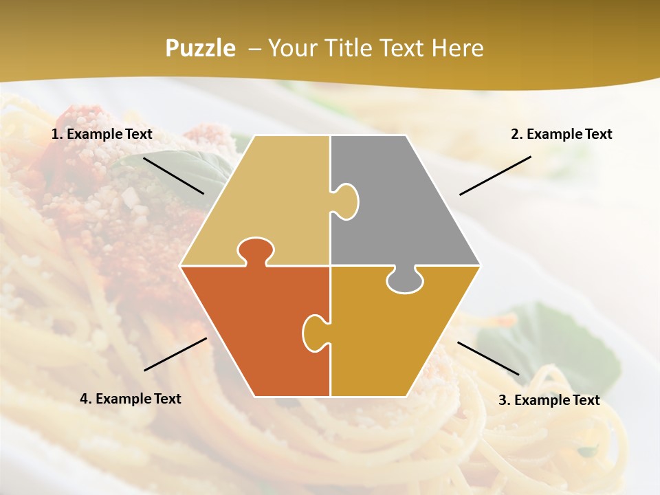 Pasta With Tomato Sauce Basil And Grated Parmesan PowerPoint Template