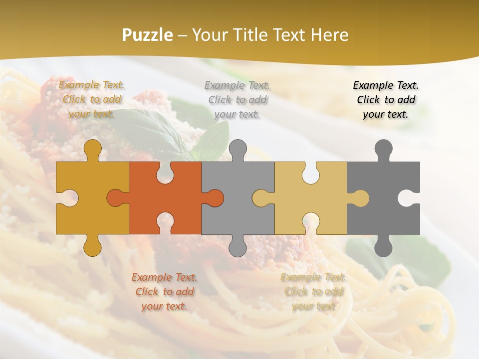 Pasta With Tomato Sauce Basil And Grated Parmesan PowerPoint Template