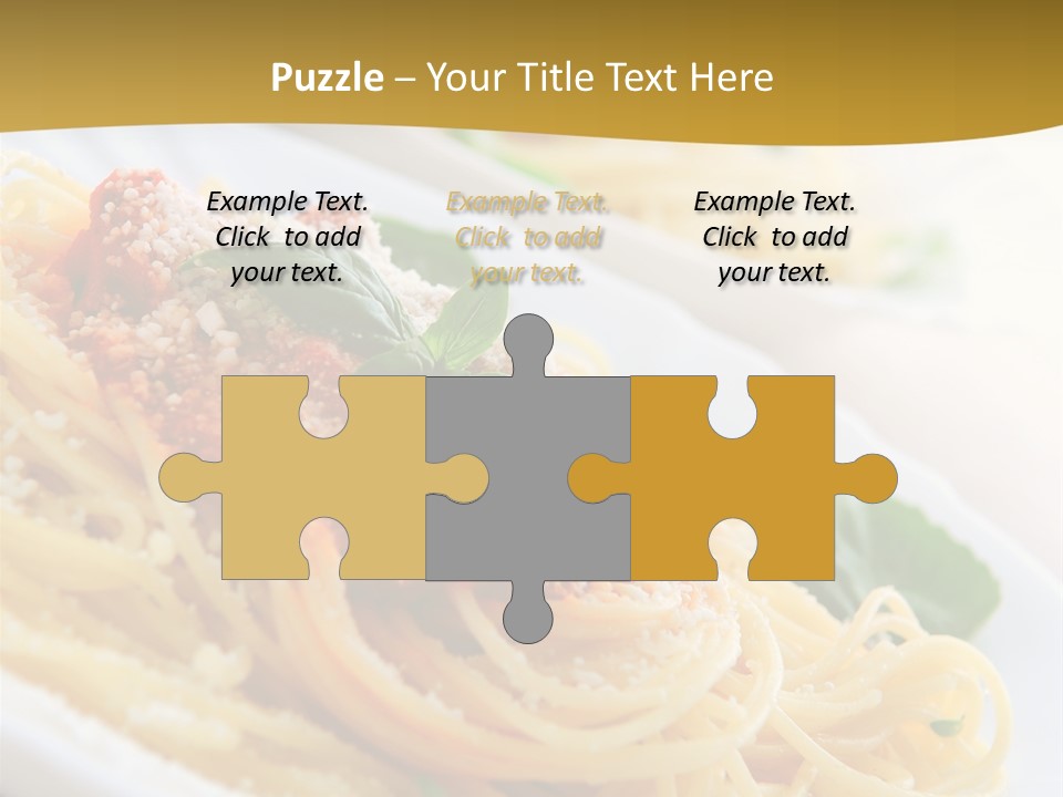 Pasta With Tomato Sauce Basil And Grated Parmesan PowerPoint Template