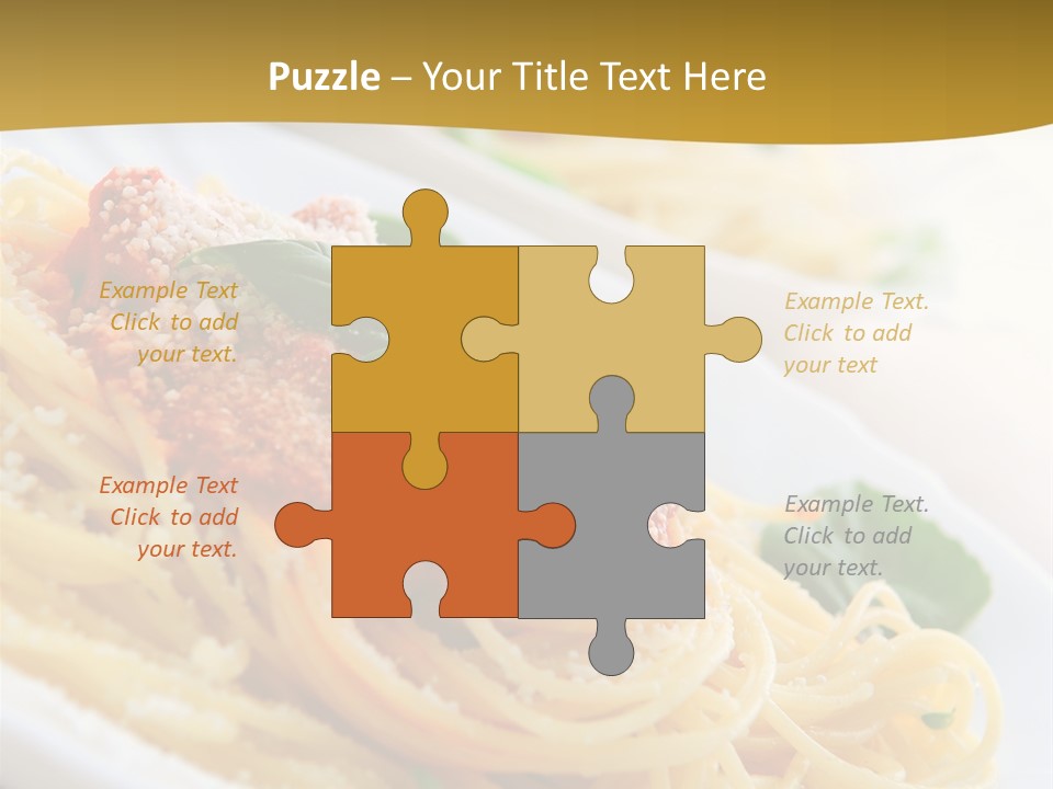 Pasta With Tomato Sauce Basil And Grated Parmesan PowerPoint Template