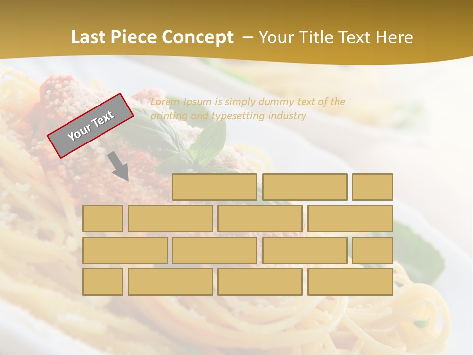 Pasta With Tomato Sauce Basil And Grated Parmesan PowerPoint Template