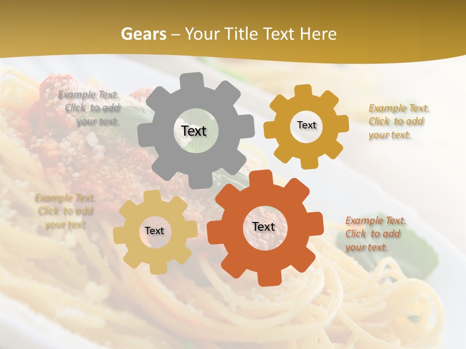 Pasta With Tomato Sauce Basil And Grated Parmesan PowerPoint Template