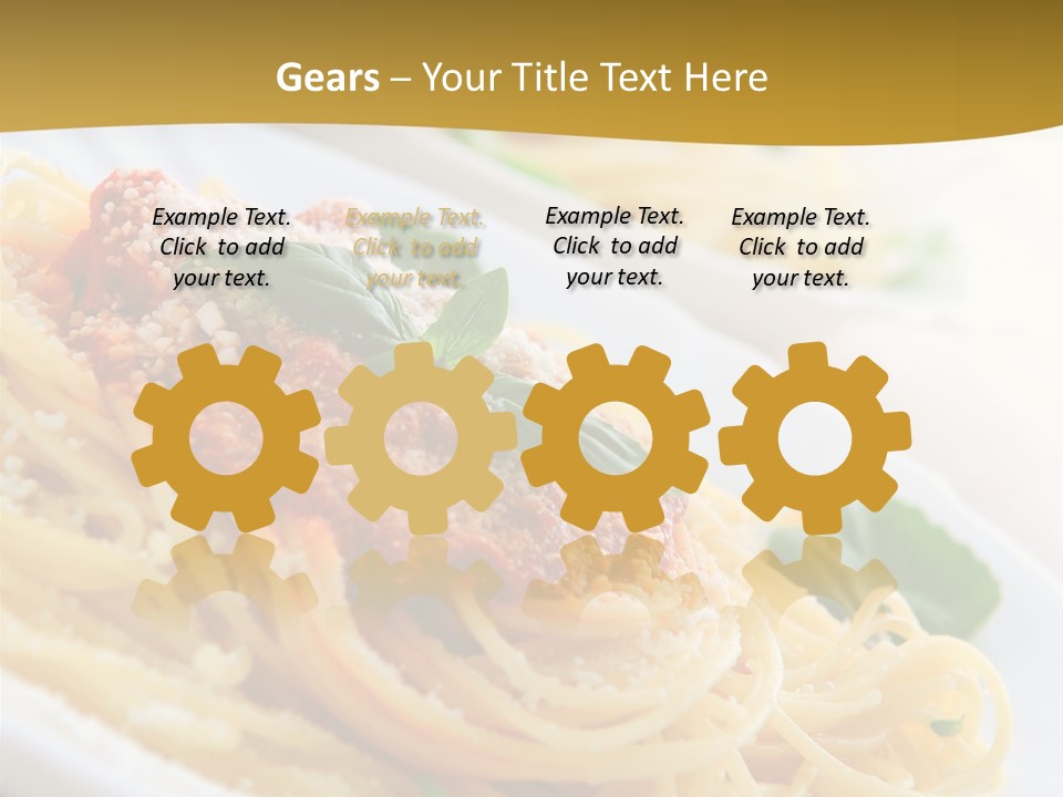 Pasta With Tomato Sauce Basil And Grated Parmesan PowerPoint Template