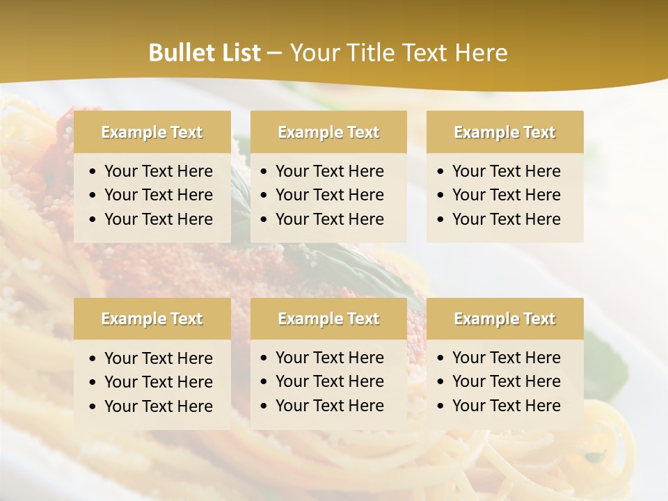 Pasta With Tomato Sauce Basil And Grated Parmesan PowerPoint Template