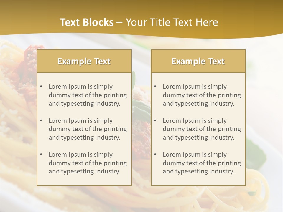Pasta With Tomato Sauce Basil And Grated Parmesan PowerPoint Template